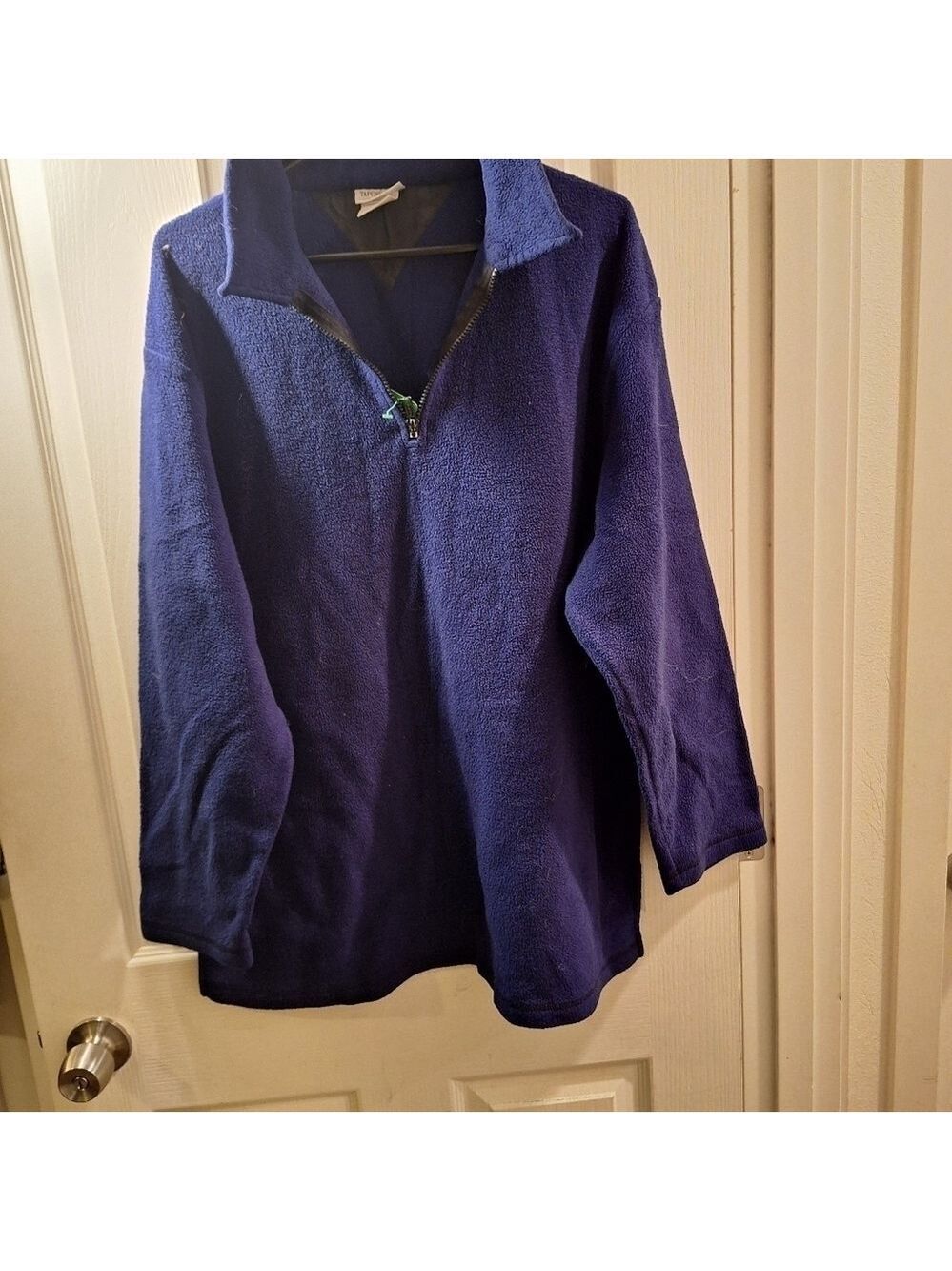 Tapemeasure Fleece Half Zip Pullover Jacket Extra Large Blue